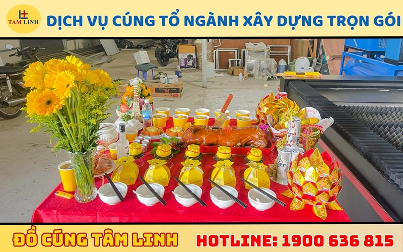 Dịch vụ cúng tổ ngành xây dựng trọn gói – Đồ cúng tâm linh
