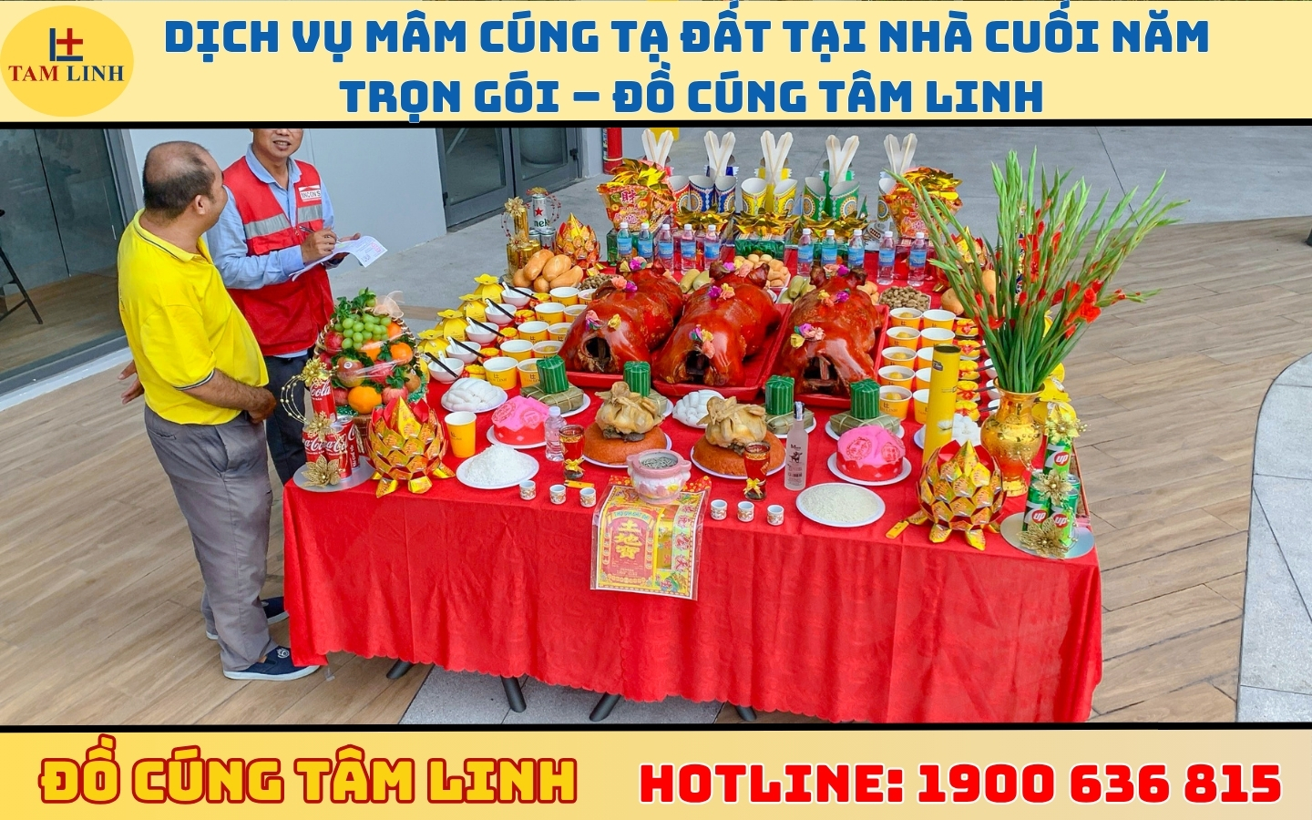 Dịch vụ mâm cúng tạ đất tại nhà cuối năm trọn gói - Đồ Cúng Tâm Linh