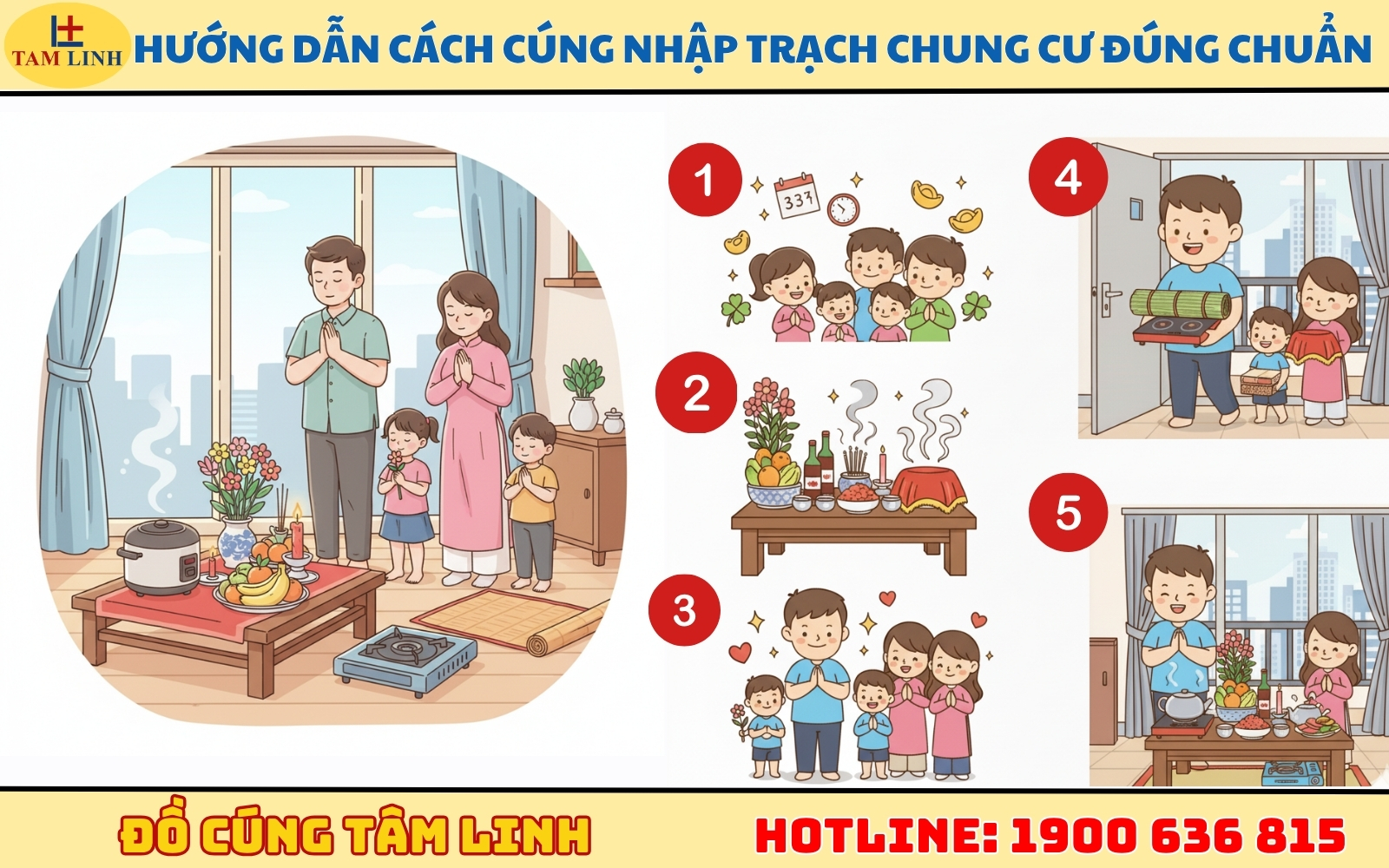 Hướng dẫn cách cúng nhập trạch chung cư đúng chuẩn