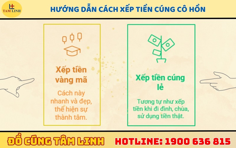 Hướng dẫn cách xếp tiền cúng cô hồn