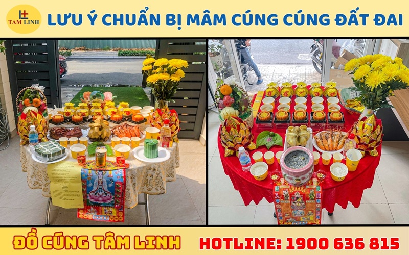 Lưu ý chuẩn bị mâm cúng cúng đất đai đúng nghi thức