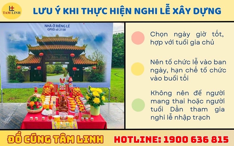 Lưu ý khi thực hiện các nghi lễ trong xây dựng