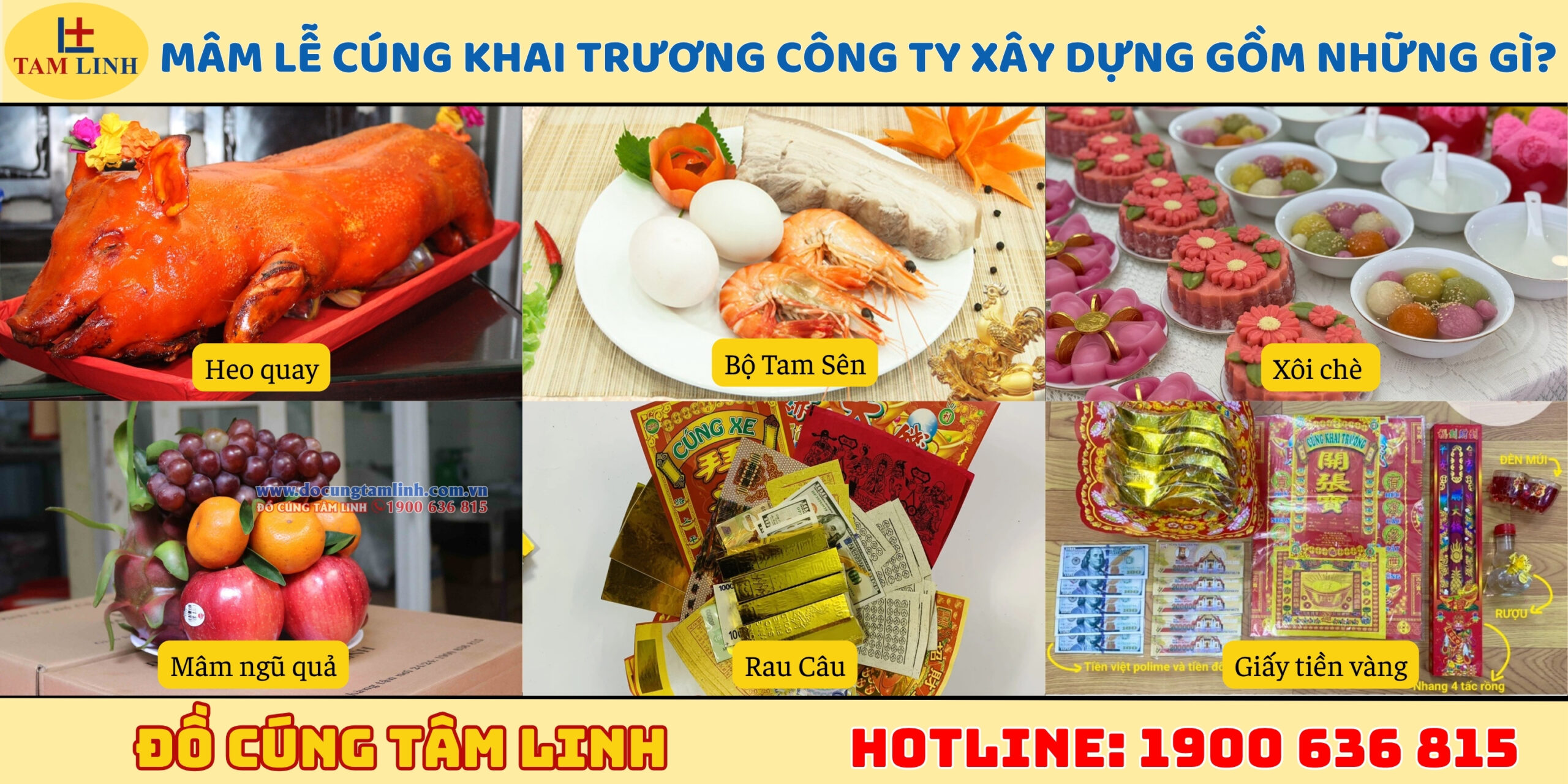 Mâm lễ cúng khai trương công ty xây dựng gồm những gì