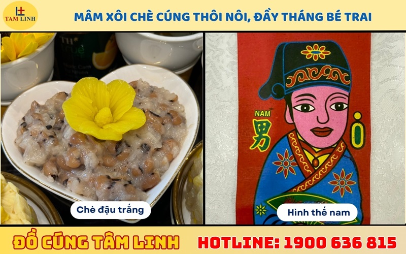 Mâm xôi chè cúng thôi nôi, đầy tháng bé gái