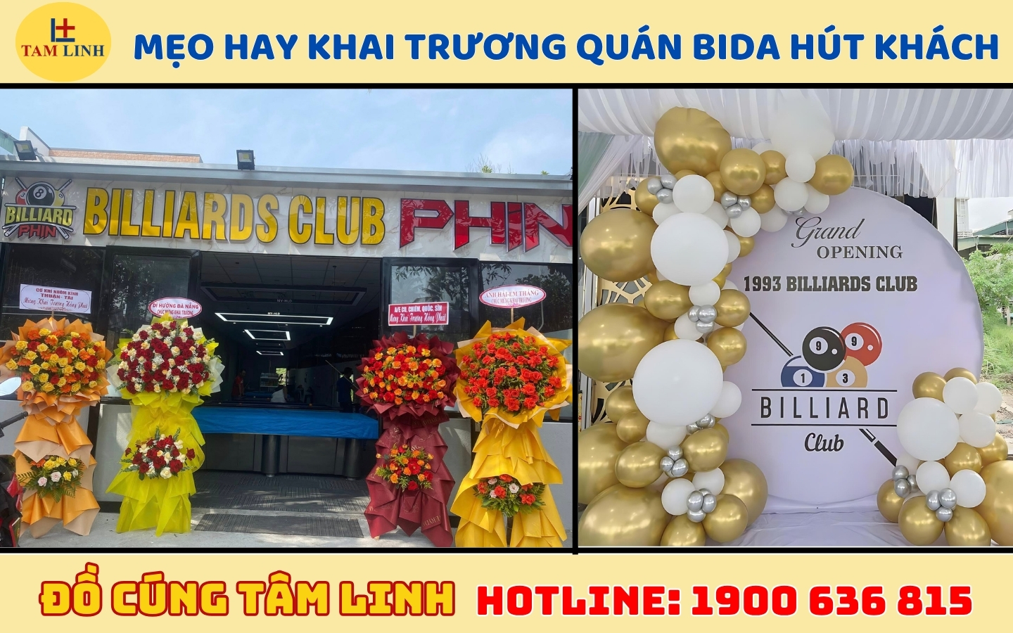 Mẹo tổ chức lễ khai trương quán bida, CLB bida hút khách