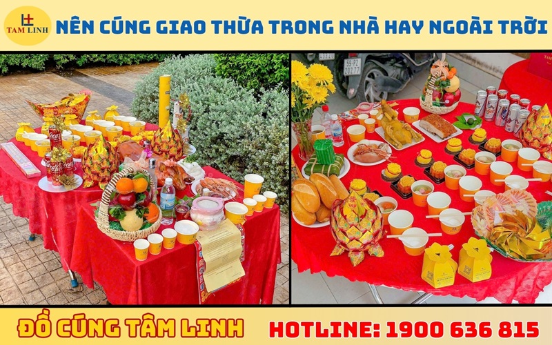 Nên cúng Giao thừa trong nhà hay ngoài trời