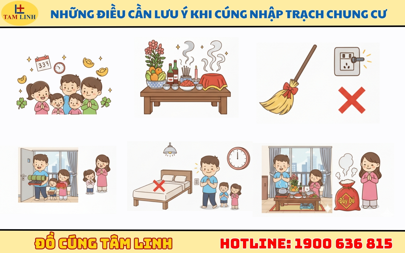 Những điều cần lưu ý khi cúng nhập trạch chung cư