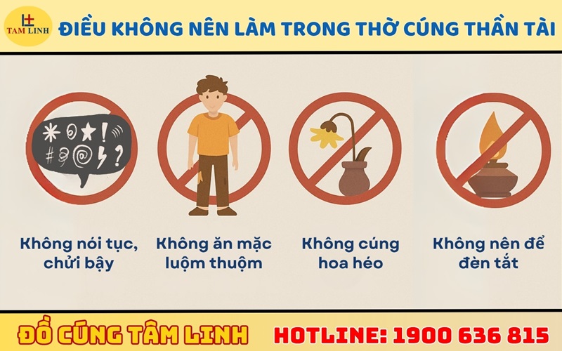 Những điều không nên làm trong thờ cúng thần Tài