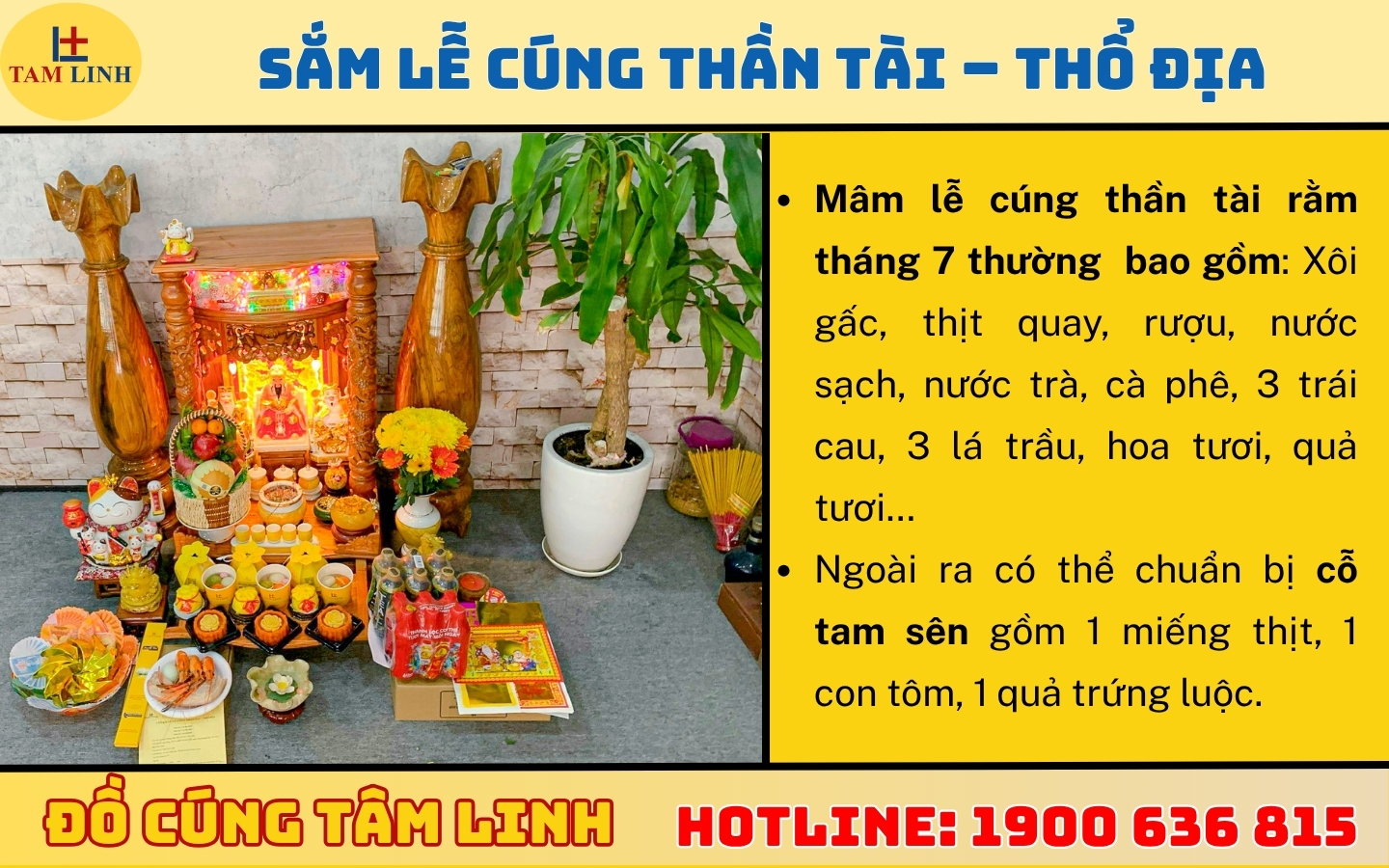 Sắm lễ cúng Thần Tài - Thổ Địa