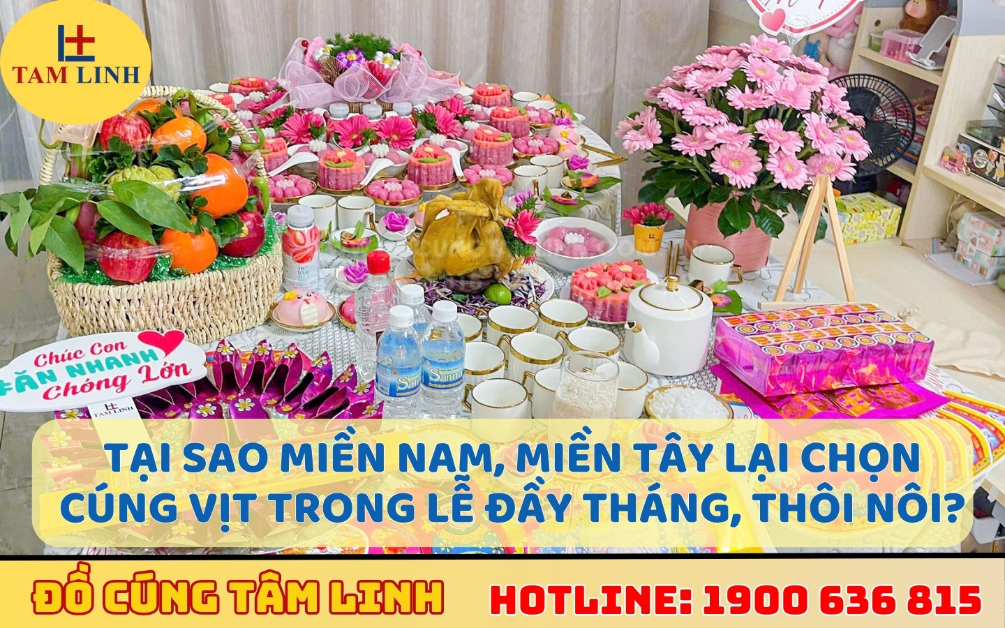 Cúng đầy tháng, thôi nôi gà hay vịt