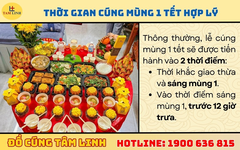 Thời gian cúng mùng 1 Tết hợp lý