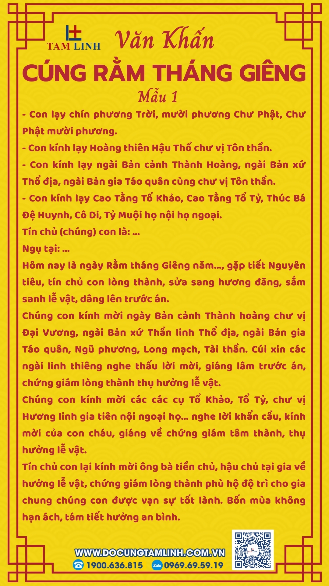 Văn khấn cúng rằm tháng giêng_Mẫu 1