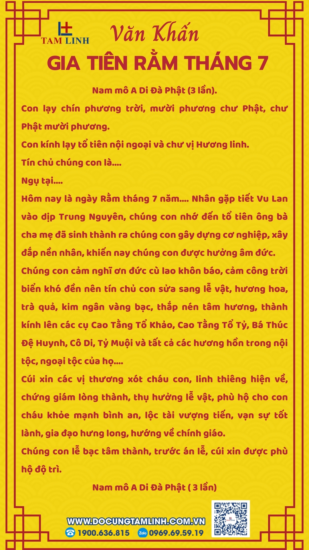 van khan gia tien ram thang 7