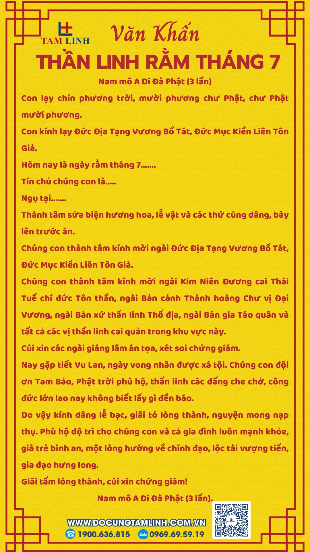 van khan than linh ram thang 7