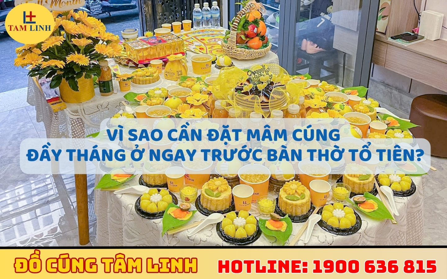 Vì sao cần đặt mâm cúng đầy tháng ở ngay trước bàn thờ tổ tiên