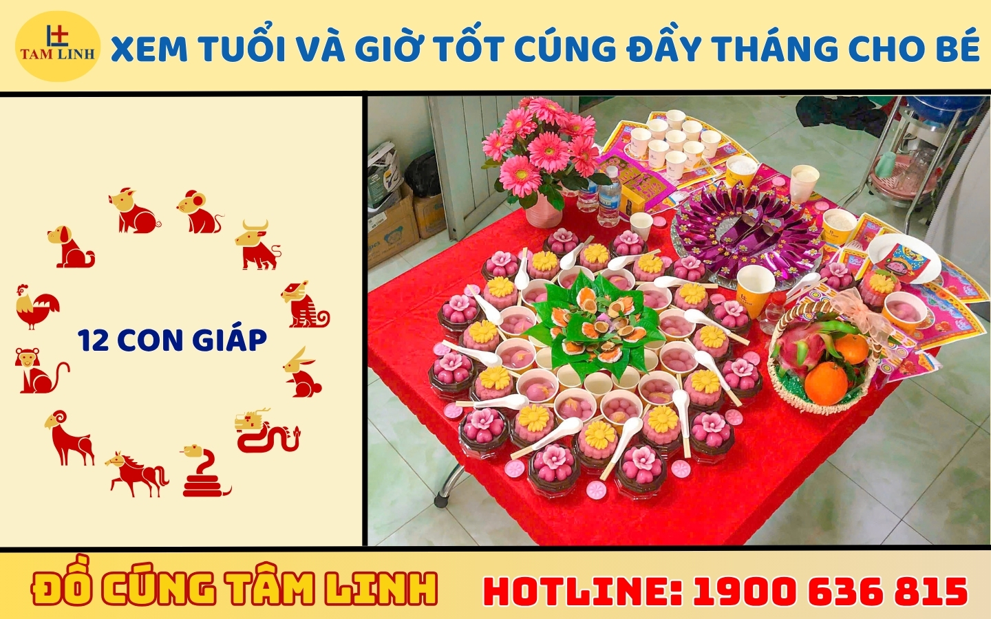 Xem tuổi và giờ tốt cúng đầy tháng cho bé