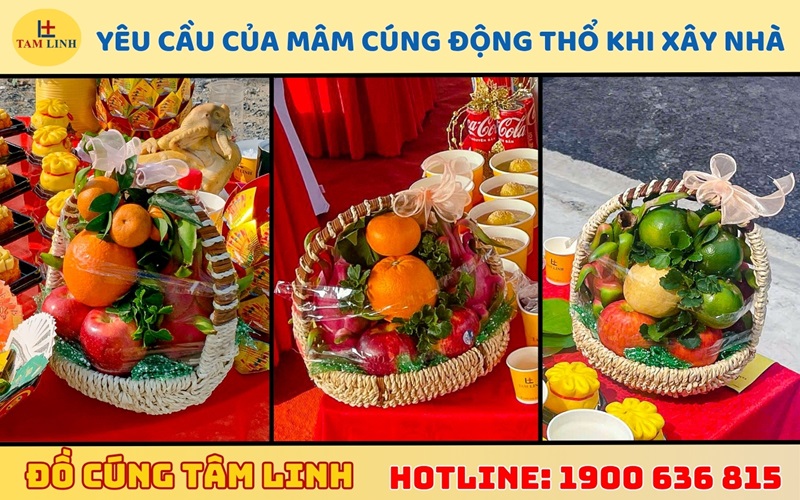 Yêu cầu của mâm cúng động thổ khi xây nhà