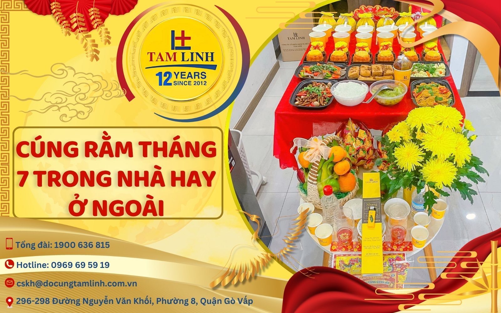 Cúng Rằm Tháng 7 trong nhà hay ngoài trời