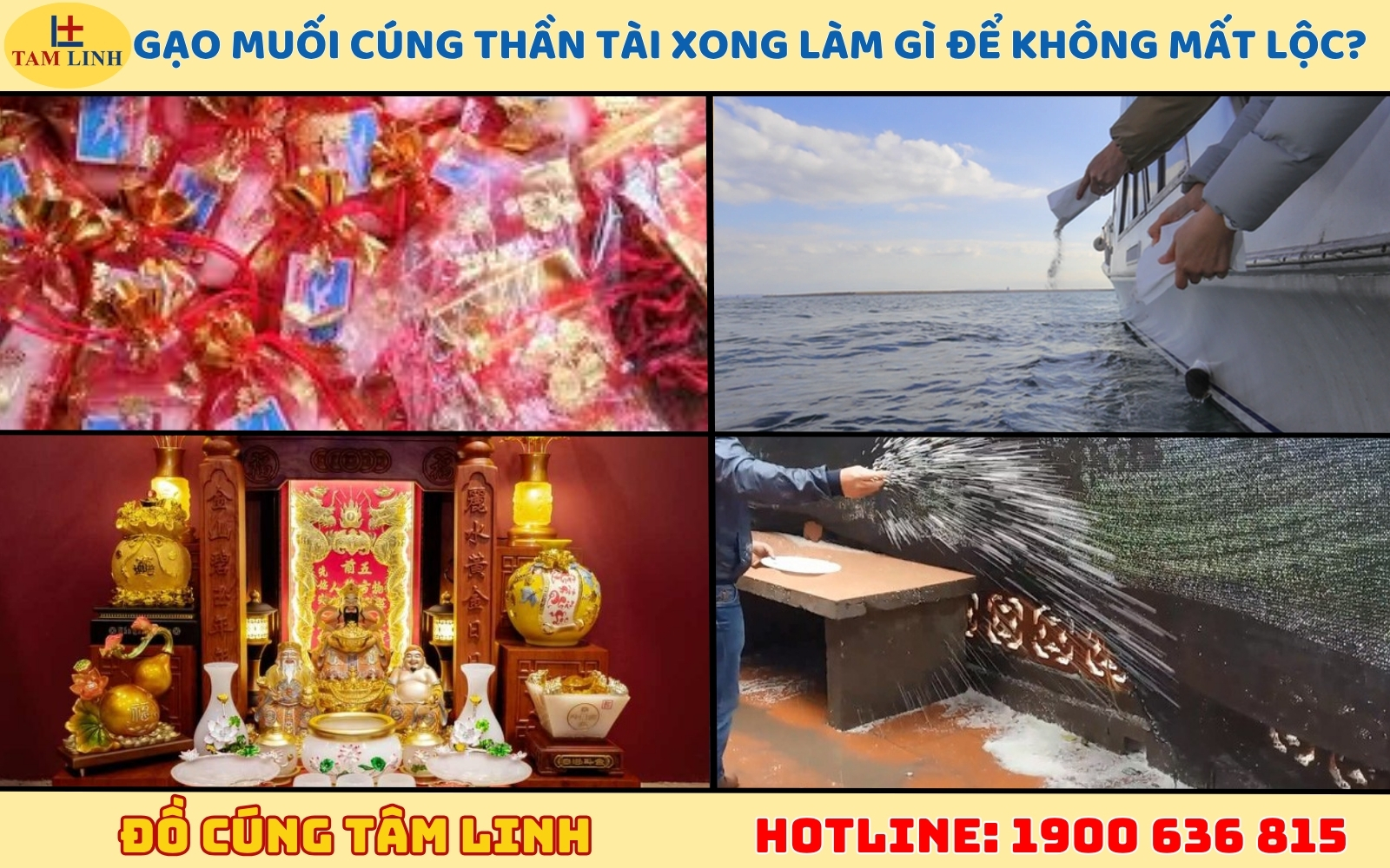Gạo muối cúng Thần Tài xong làm gì để không mất lộc