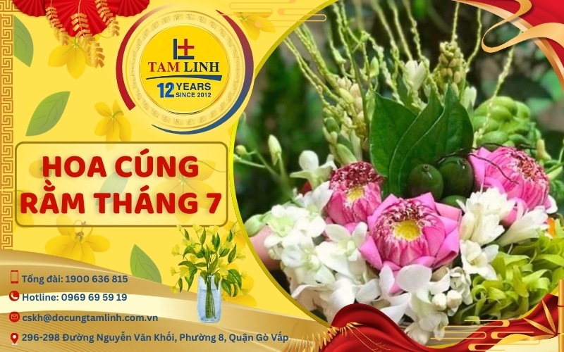 hoa cúng rằm tháng 7