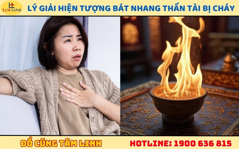 Lý giải hiện tượng bát nhang Thần Tài bị cháy