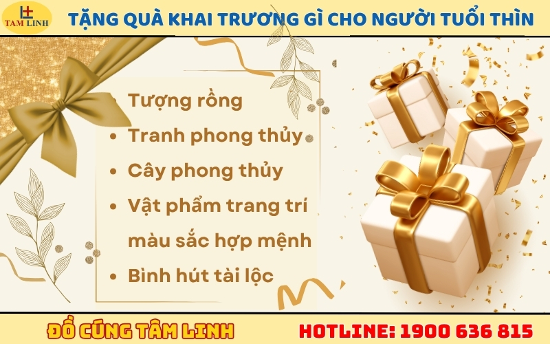 Tặng quà cho tuổi Thìn khai trương ngày nào tốt