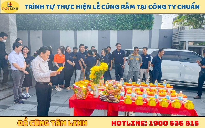 Trình tự thực hiện lễ cúng Rằm tại công ty chuẩn