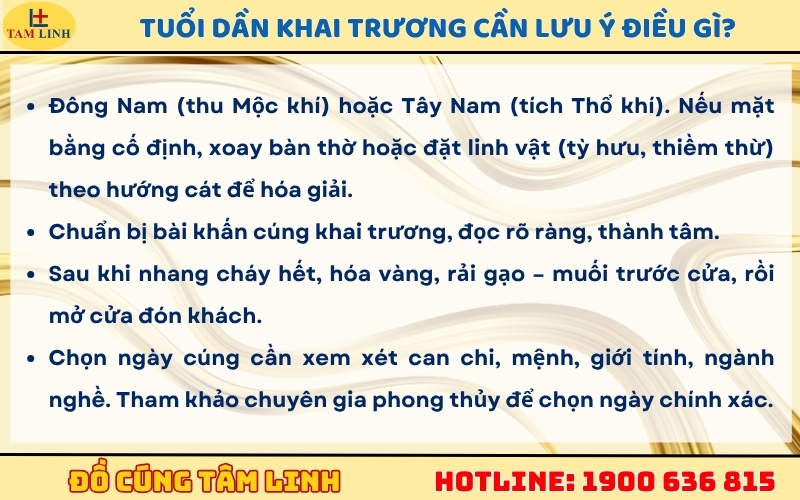 Tuổi Dần khai trương cần lưu ý điều gì