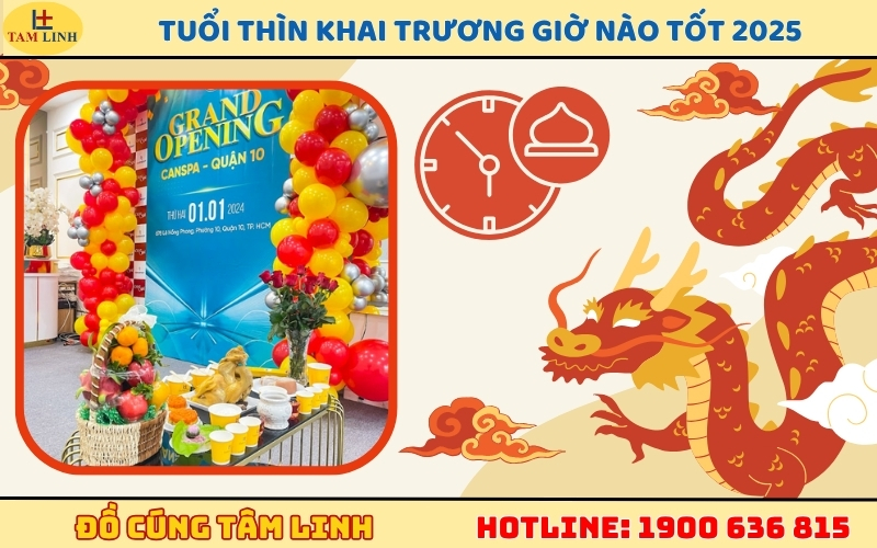 Tuổi Thìn khai trương ngày nào tốt 2025
