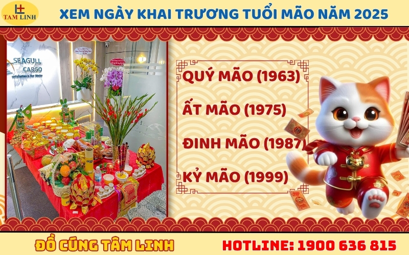 Xem ngày khai trương tuổi Mão năm 2025