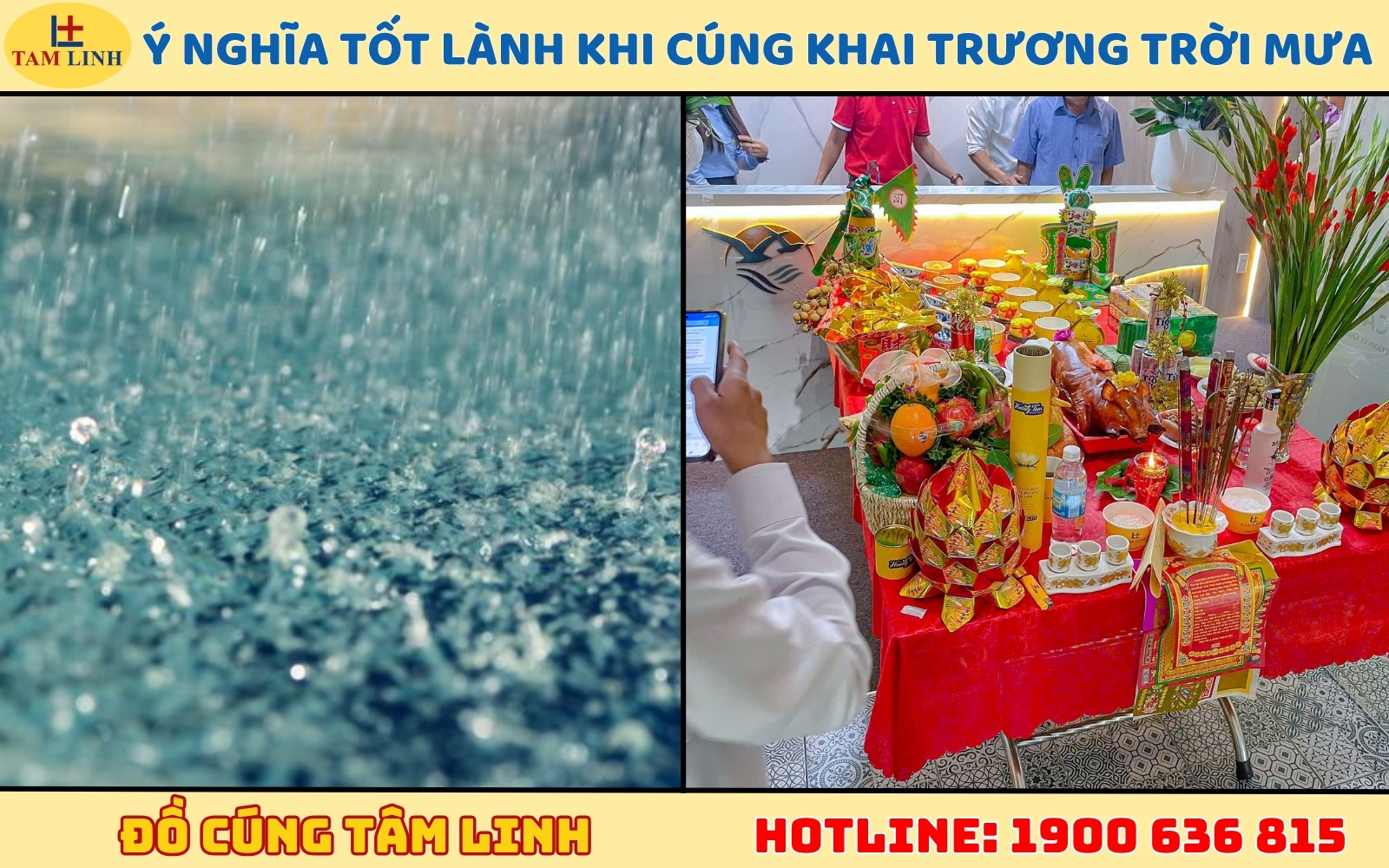 Ý nghĩa tốt lành khi cúng khai trương trời mưa