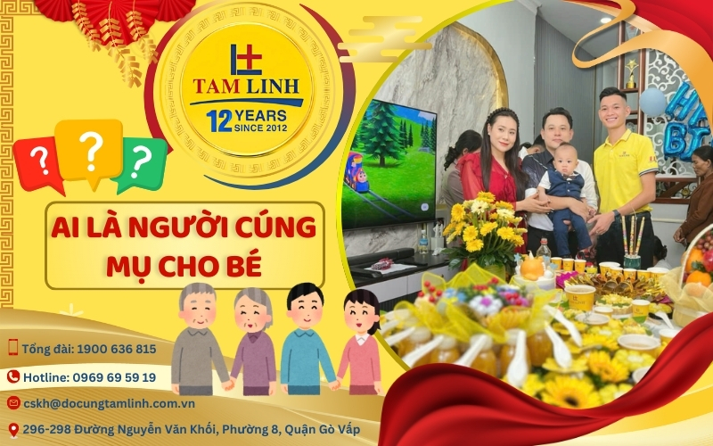 ai là người cúng mụ cho bé
