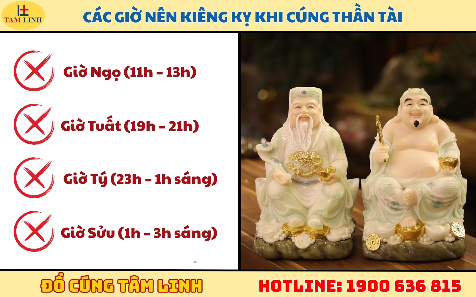 Các giờ nên kiêng kỵ khi cúng Thần Tài