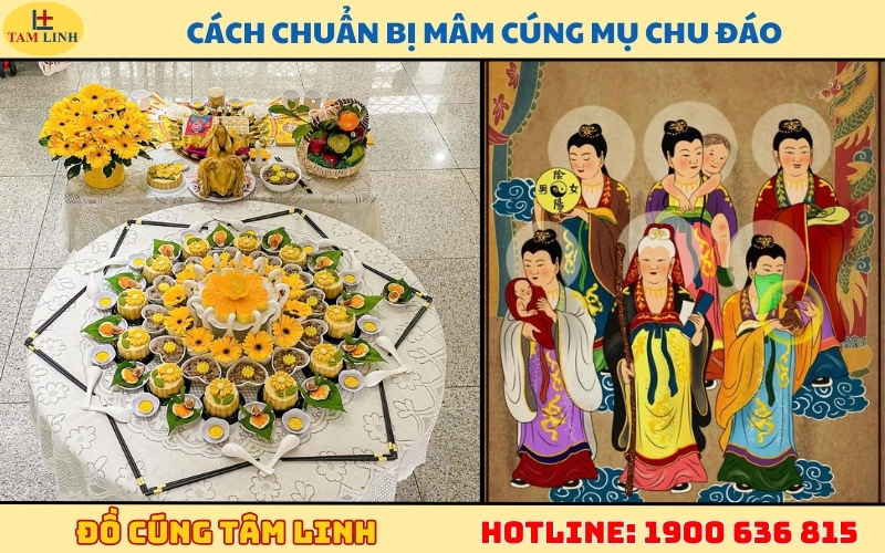 Cách chuẩn bị mâm cúng Mụ chu đáo