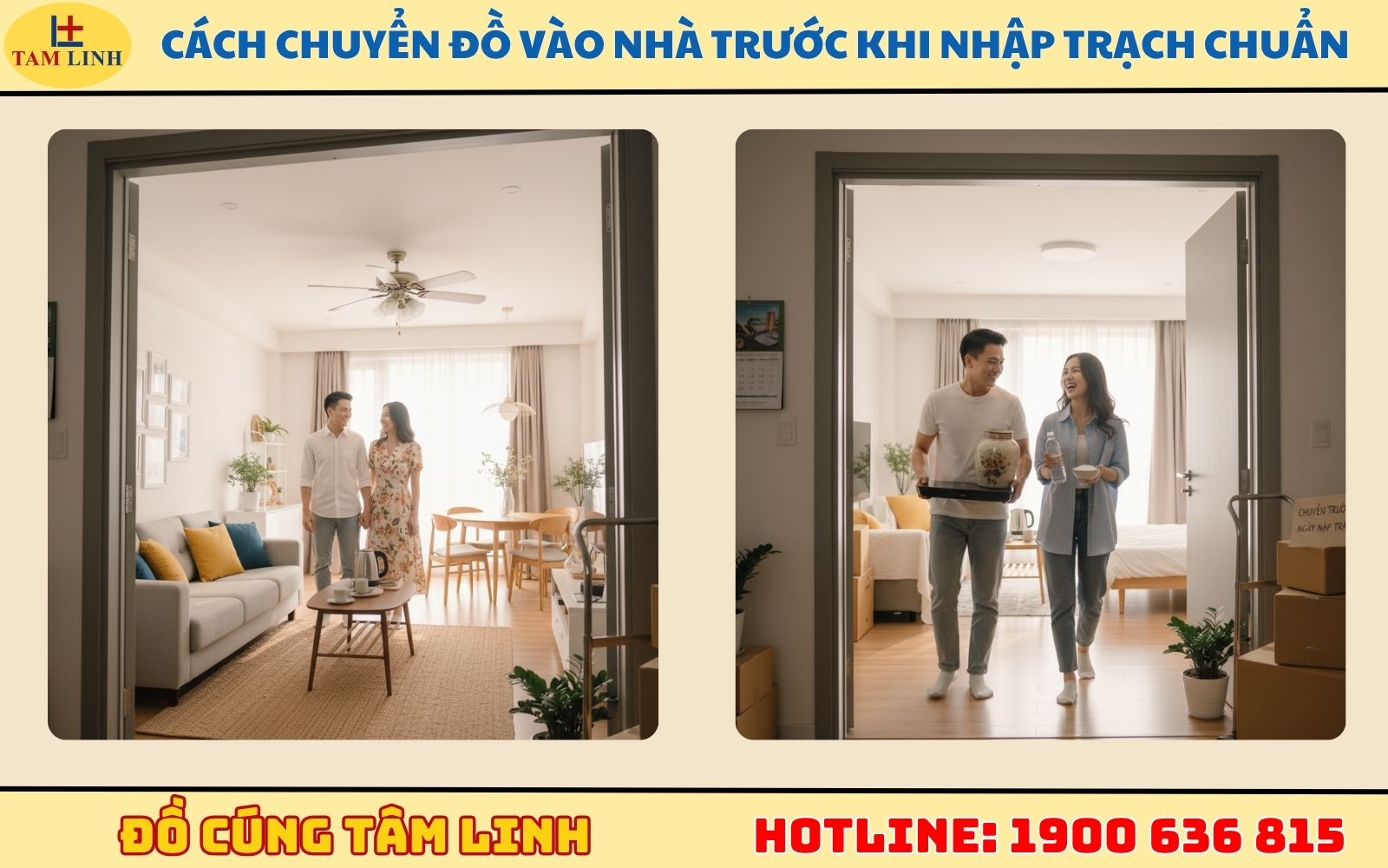 Cách chuyển đồ vào nhà trước khi nhập trạch chuẩn