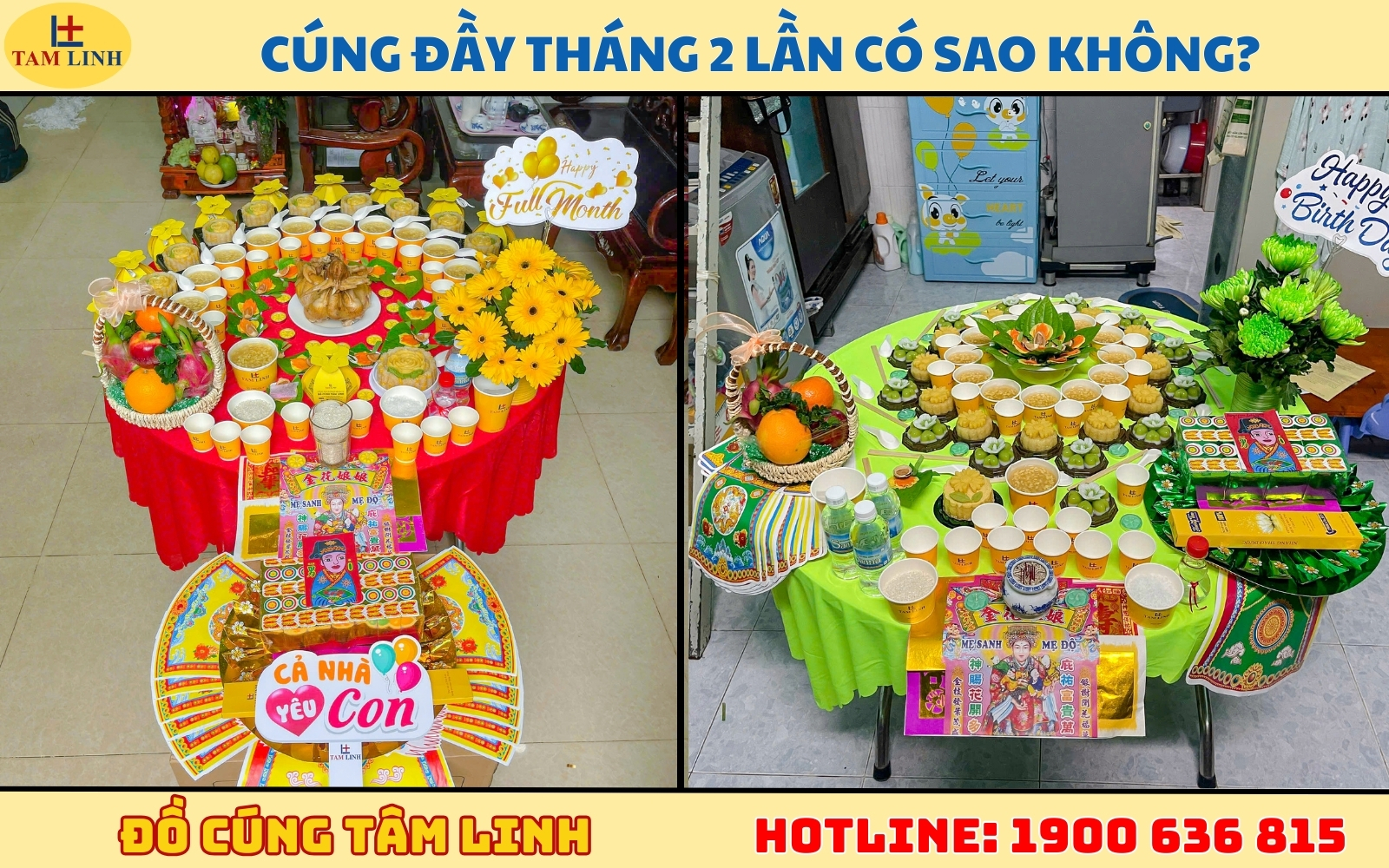 Cúng đầy tháng 2 lần có sao không