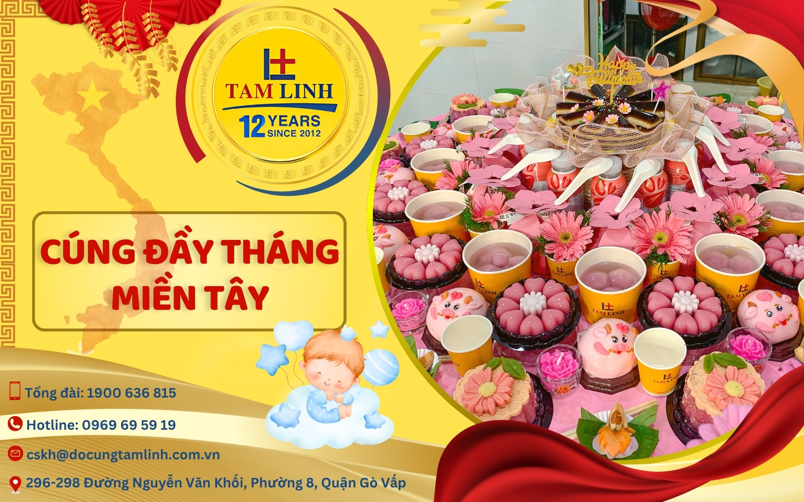 cúng đầy tháng miền Tây