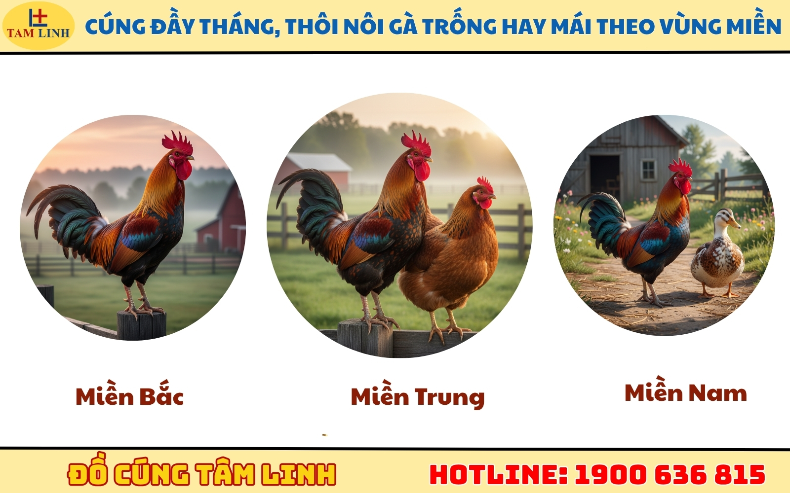 Cúng đầy tháng, thôi nôi gà trống hay mái theo vùng miền 