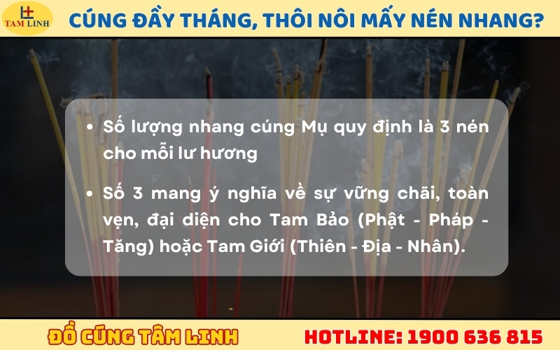 Cúng đầy tháng, thôi nôi mấy nén nhang