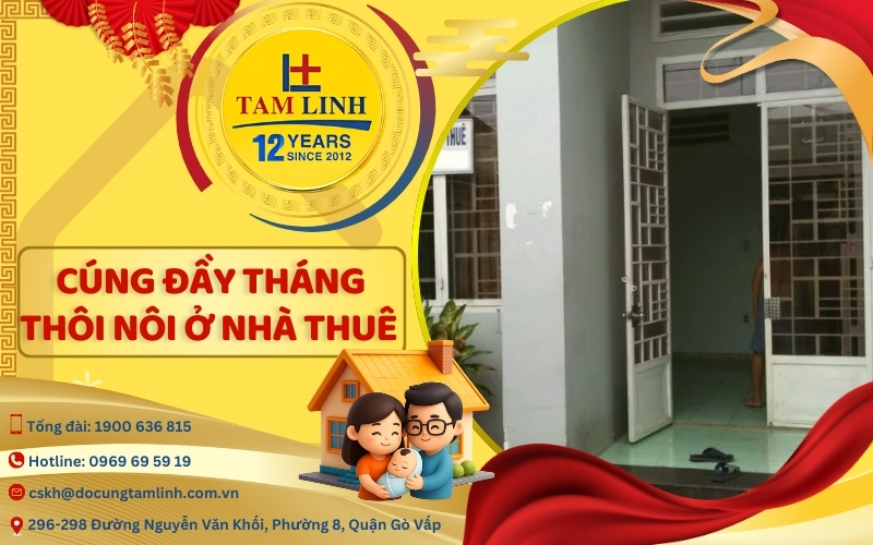 Cúng đầy tháng thôi nôi ở nhà thuê