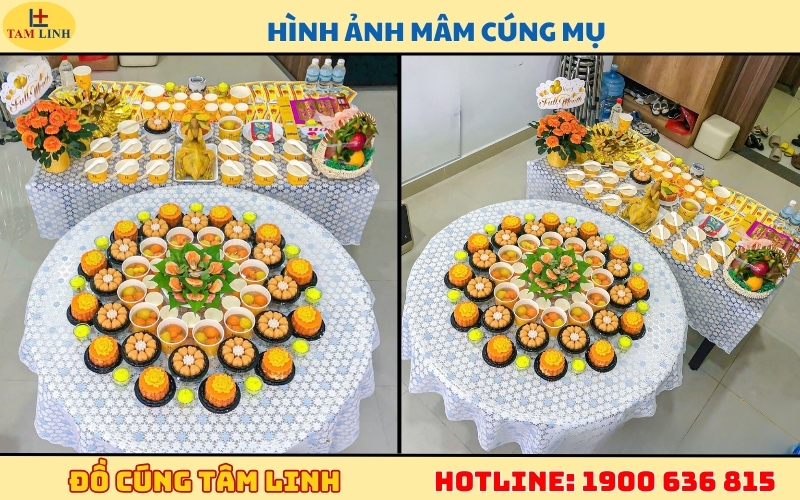 Hình ảnh mâm cúng đầy tháng