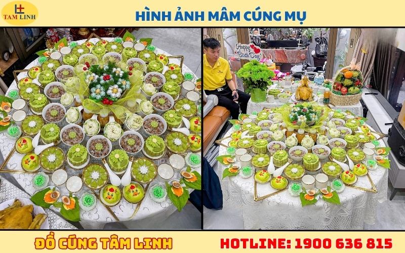 Hình ảnh mâm cúng Mụ