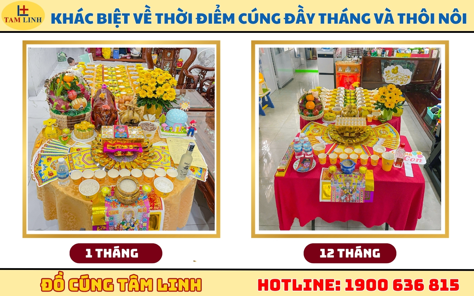 Khác biệt về thời điểm cúng đầy tháng và thôi nôi