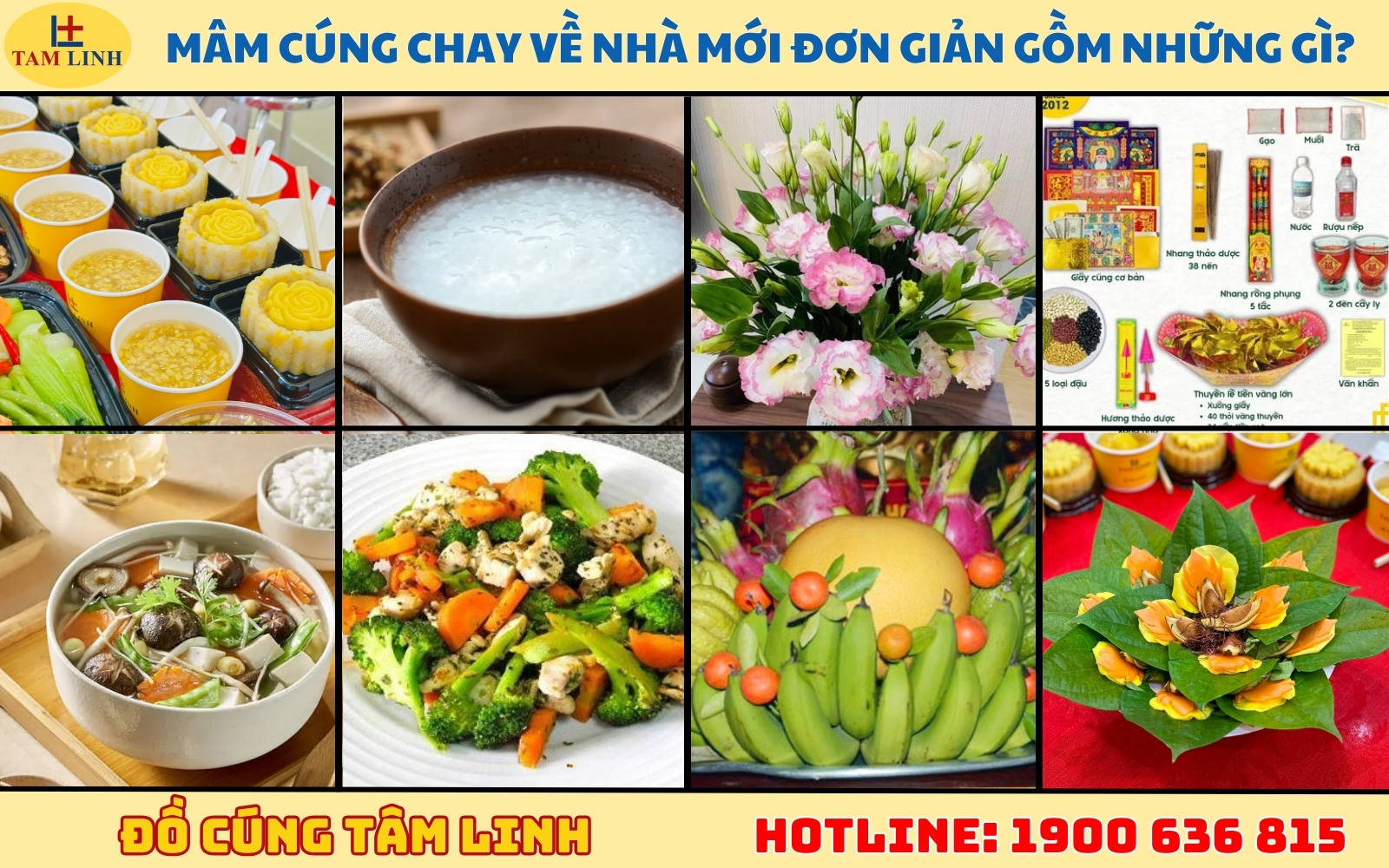 Mâm cúng chay về nhà mới đơn giản gồm những gì
