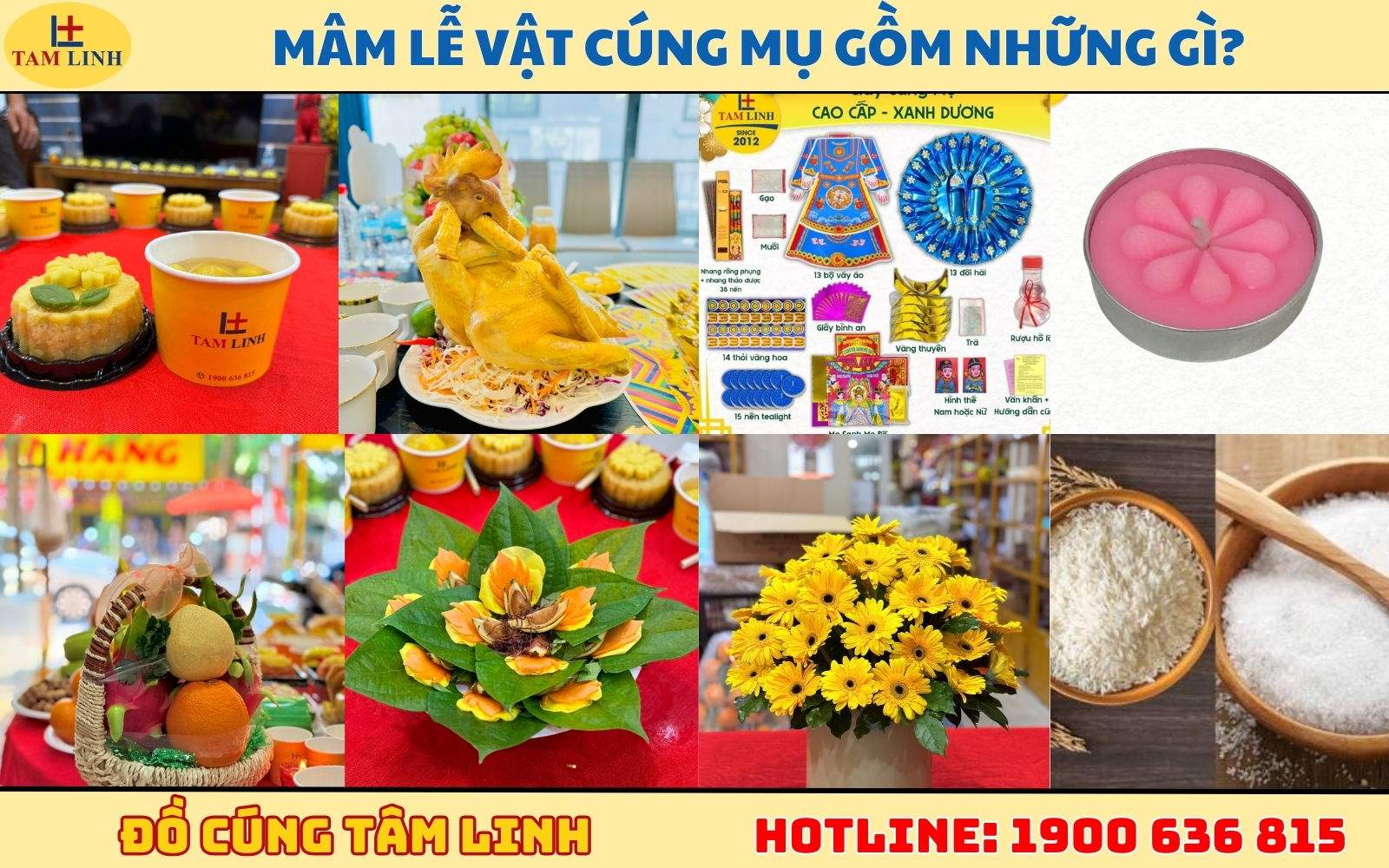 Mâm lễ vật cúng Mụ gồm những gì