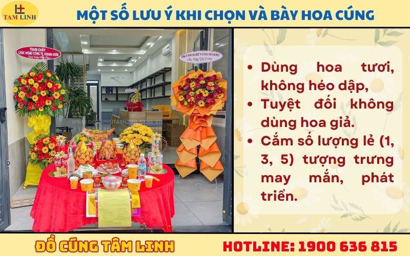 Một số lưu ý quan trọng khi chọn và bày hoa cúng nhập trạch