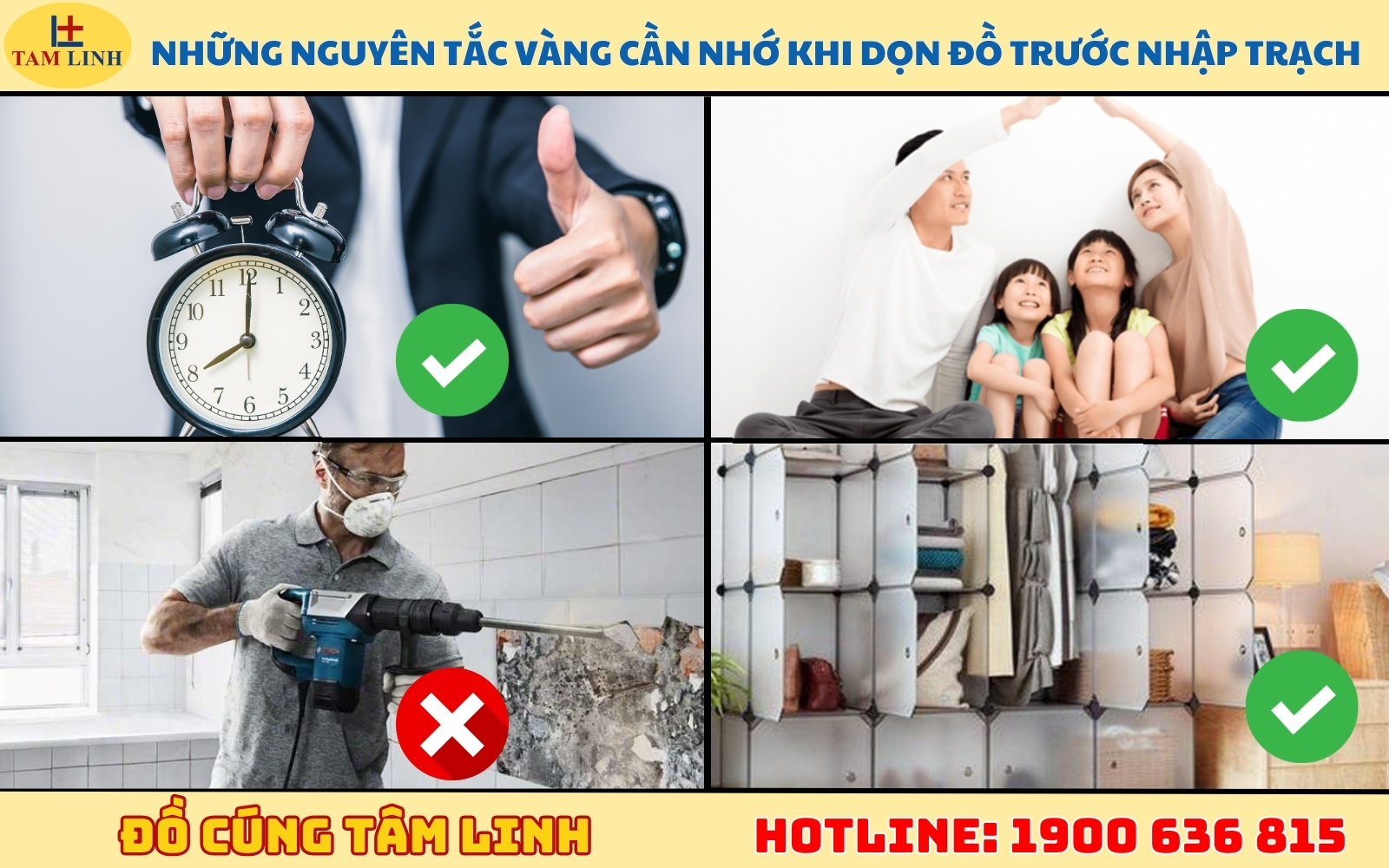 Những nguyên tắc vàng cần nhớ khi dọn đồ trước nhập trạch