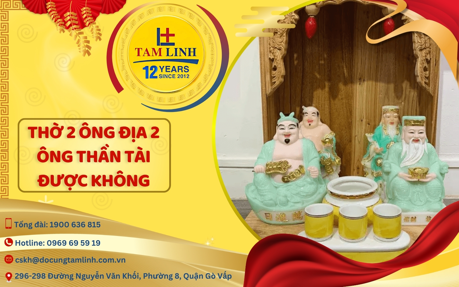 thờ 2 ông Địa 2 ông Thần Tài