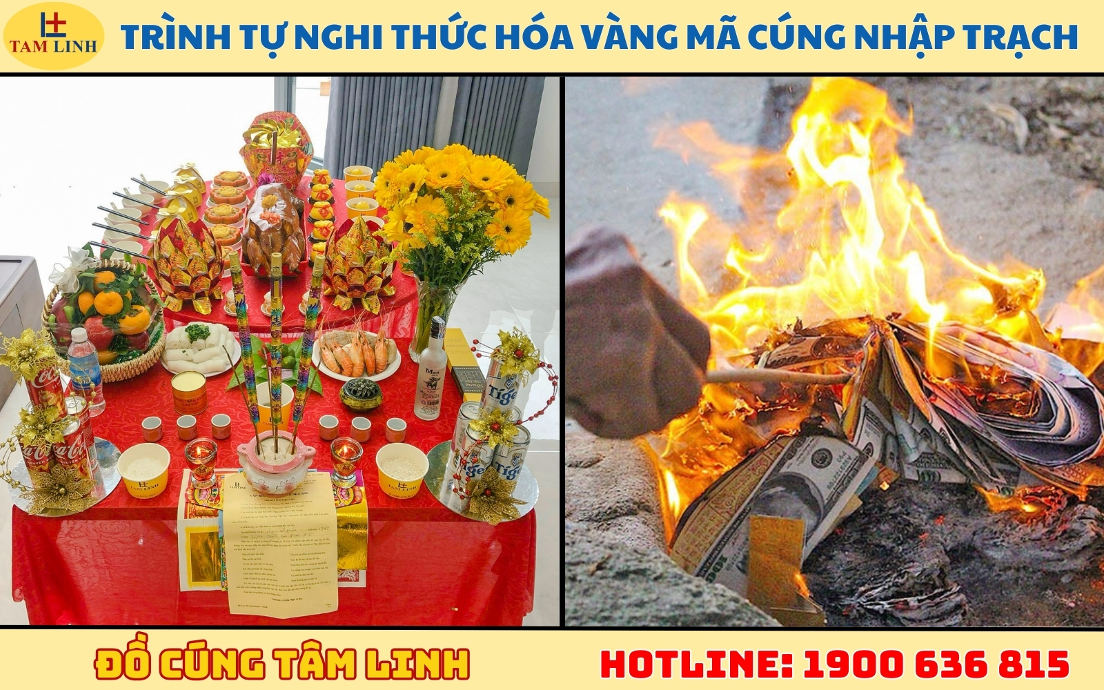 Trình tự nghi thức hóa vàng mã cúng nhập trạch chi tiết 