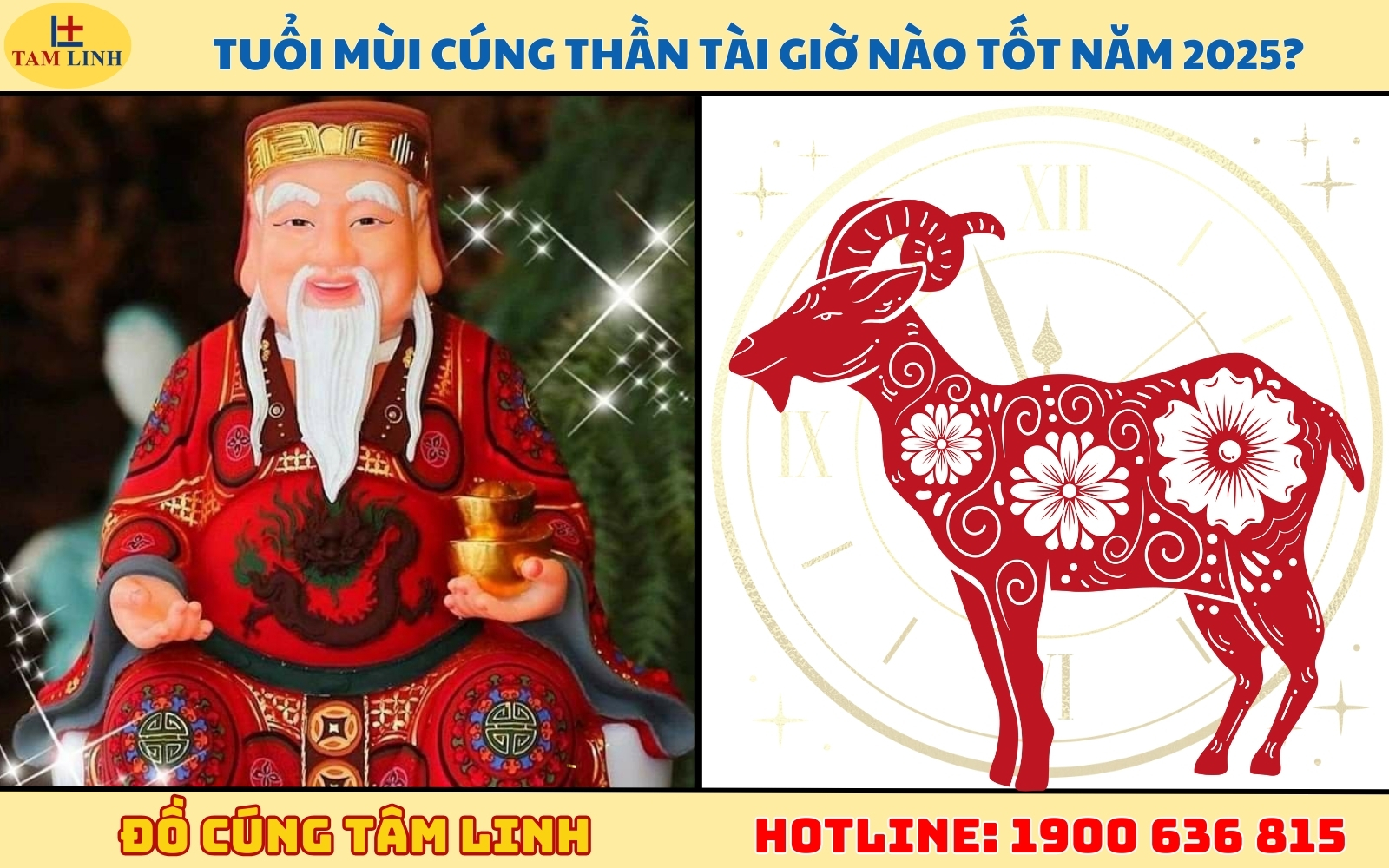 Tuổi Mùi cúng Thần Tài giờ nào tốt năm 2025